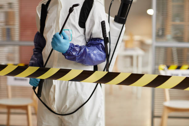 Professional Biohazard Cleanup technician working in Canton, MA